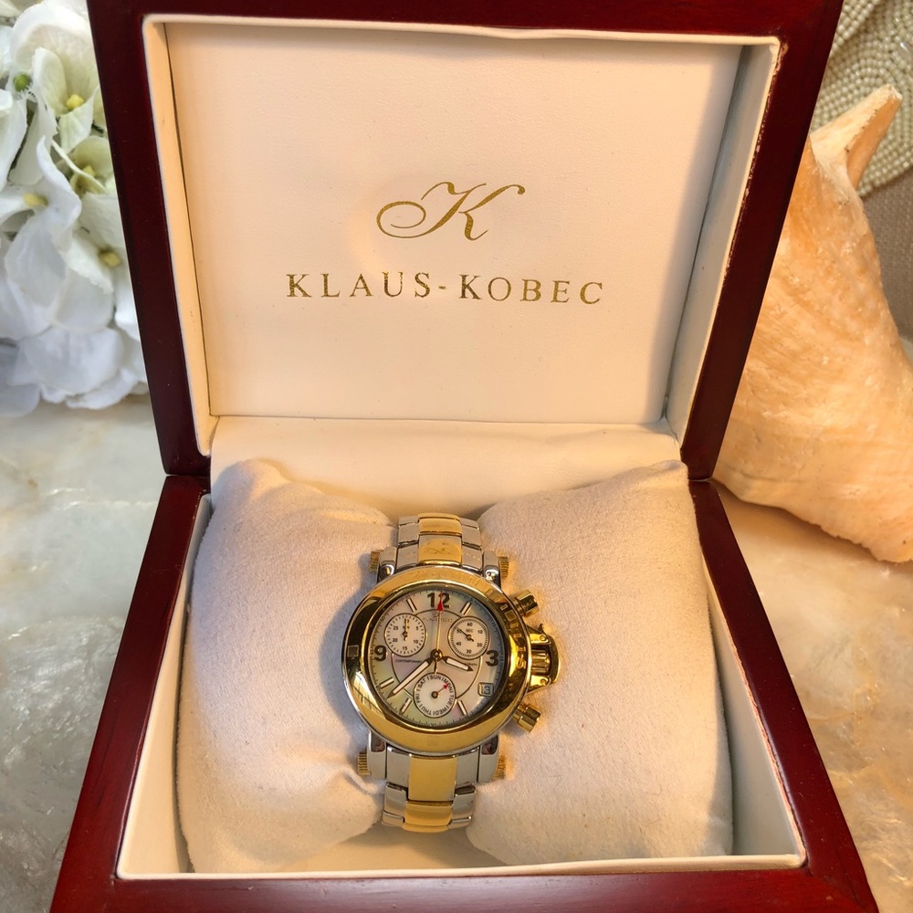 Klaus-Kobec Steel and Gold Watch
